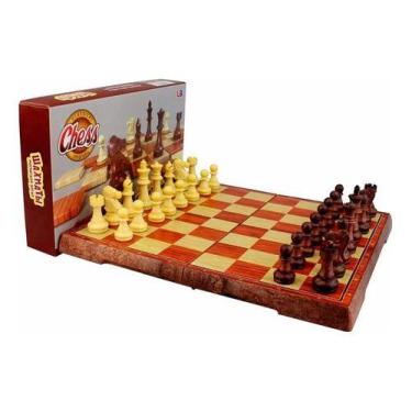 Imagem de Jogo de xadrez magnético de cor de madeira - altomex