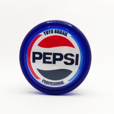 Imagem de Yoyo (ioio, yo-yo) Profissional de Rolamento Coca-Cola Pepsi Azul yoyobrasil + 3 cordas de Brinde Retrô com tecnologia atual