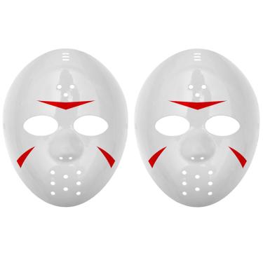 Imagem de 2 Máscaras de hockey Jason Fantasia Festa Halloween Carnaval