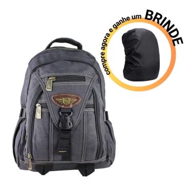 Imagem de Mochila Lona Grande Ferramenta Esporte Kvn Ja9606 Preto