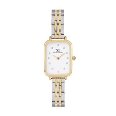 Imagem de Relógio Feminino Quadrado Square Madison Diamond Bicolor Gold Saint Germain