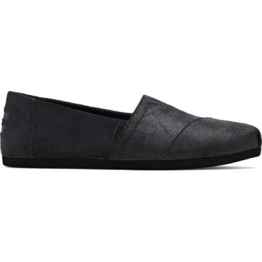 Imagem de TOMS Sapatilhas femininas Alpargata Graphic Slip On Casual - Cinza, Camurça metálica preta, 40