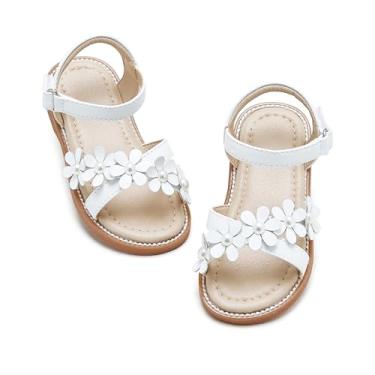 Imagem de Otter MOMO Sandálias Brancas De Verão Abertas Para Bebês/Meninas, Sapatos De Daminha De Honra, Tamanho 10