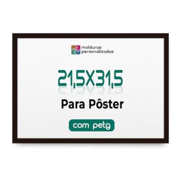 Imagem de Moldura para Certificado 21,5x31,5 com com Petg Premium (Preto)