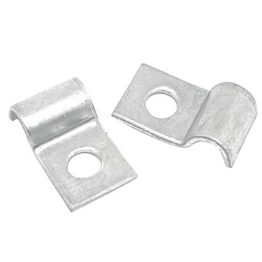Imagem de 30 peças 1 furo correias de tubo clipes de braçadeira, braçadeira de tubo rígido zincado de ferro, instalação de encaixe, para fixação de conduíte EMT e outros tubos em diferentes superfícies (5-6 mm)