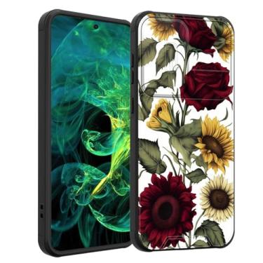 Imagem de smauncucn Capa para Galaxy A36 5G/A56 5G com capa de câmera deslizante, capa protetora resistente à prova de choque de camada dupla híbrida resistente para Samsung Galaxy A36 5G/A56 5G, rosas girassol
