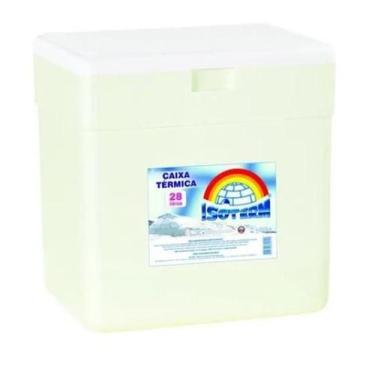 Imagem de Caixa Térmica Isopor Capacidade 28 Litros Refrig Cerveja - Isoterm