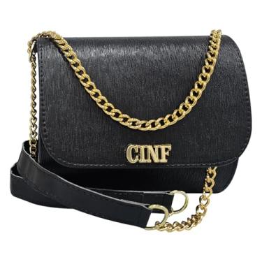 Imagem de Bolsa Feminina Pequena De Lado E Transversal Tira Colo Corrente (Preta)