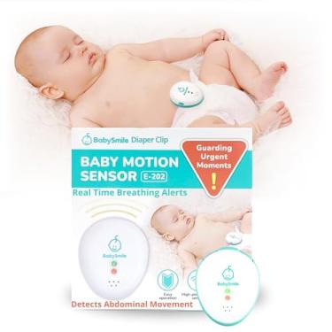 Imagem de Baby Smile Sensor de movimento para bebês E-202, monitoramento de movimento do sono, alertas de segurança do bebê, branco
