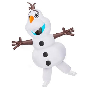 Imagem de Long Teng fantasia inflável de Olaf boneco de neve vestido chique adulto Halloween vestido de festa de cosplay