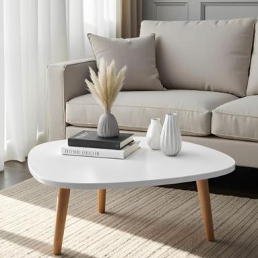 Imagem de Mesa de Centro Orgânica Moderna Para Sala Pés Madeira - Kelan