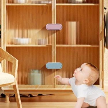 Imagem de Trava de Segurança Para Portas e Gavetas Sem Furos - SM