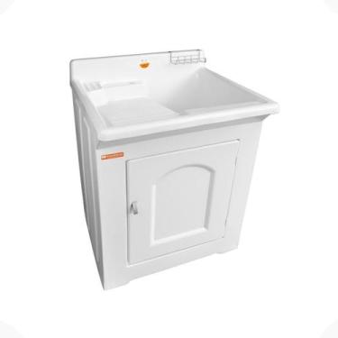 Imagem de Tanque Com Gabinete ABS e Esfregador em Fibra de Vidro 50L Stilofibras