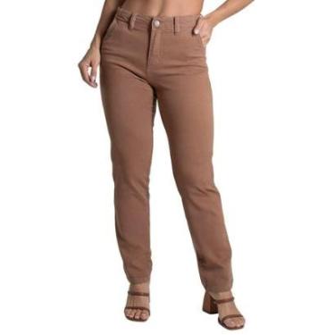 Imagem de Calça Sarja Sawary Reta - 280014 - marrom 36-Feminino