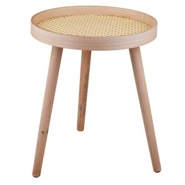 Imagem de Mesa de Apoio Redonda 38x48cm Taipe Cazza Natural