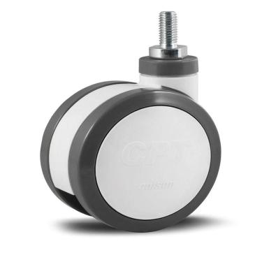 Imagem de 2 Rodizio Hospitalar 4 Pol Espiga Sem Freio Cpte.04.pu