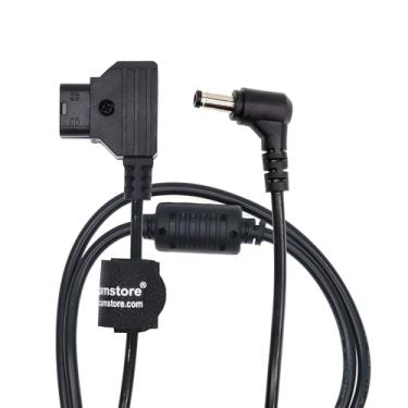 Imagem de Cabo de alimentação D-tap para CC compatível com Atomos Shogun Inferno, monitor SmallHD Indie 7, Blackmagic Video Assist, KiPRO LCD, monitor Ikan, cabo de 12V 5,5 mm × 2,1 mm (1 m/39,3 pol, ângulo CC)