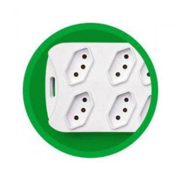 Imagem de Protetor Eletronico Intelbras C- 8 Tomadas Branco