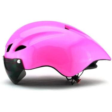 Imagem de Tamanho Ajustável Capacete De Ciclismo Mountain Bike óculos De Proteção De Bicicleta Capacete De Bicicleta De Montanha Capacete Bicicleta Pneumática Bicicleta, Pink, One Size