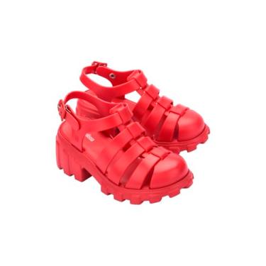Imagem de mini melissa Sandálias plataforma Megan para crianças, Vermelho, 15