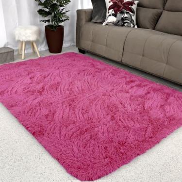 Imagem de Carpete quarto 2,00x1,50 peludo 4 cm alto fofo(Pink)