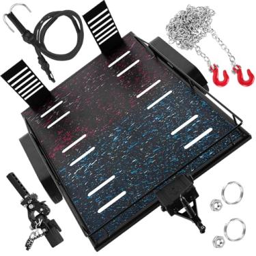 Imagem de hopsupRC Kit de reboque RC com alça de guincho cinética elástica 1/10 RC Crawler SCX10 TRX6 Redcat GEN8 TRX4, reboque de alumínio de ferro, cor