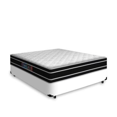 Imagem de Cama Box com Colchão de Espuma D33 Castor Black White Double Face Casa