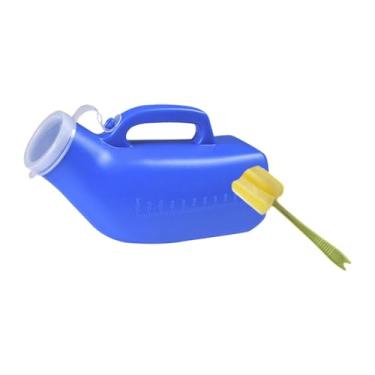 Imagem de Ysyqkn Garrafa de Xixi Masculina, Mictório Masculino, Garrafa de Xixi Portátil, Antiderramamento, Pote Coletor de Xixi de 1200 Ml, Recipiente de Mictório Par, Azul