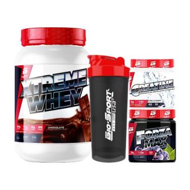 Imagem de Kit Xtreme Whey900g 100 Creatina150g Forza Max300g Coquet - Bio Sport 