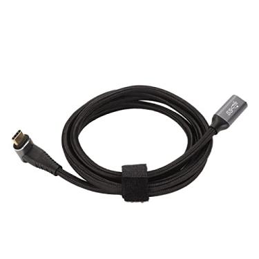Imagem de Cabo USB C 3.1 Macho para Fêmea, PD100W de Carregamento Rápido 10 Gbps 4K a 60 Hz Cabo de Extensão USB C de 90 Graus Com Design Em Forma de L para Consoles de Jogos Steam Deck,