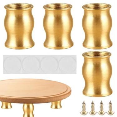 Imagem de Pés Para Mesa De Centro - Pés de Sofá 4 Unidades,Pés de Mobiliário Resistentes e Antiderrapantes para Cadeira Criado-Mudo Armário Cozinha Cómoda Cama Secretária