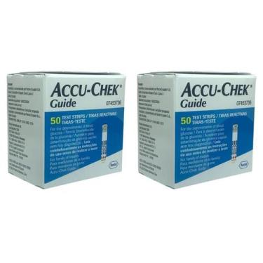 Imagem de Tiras Medidor Glicemia Accu Check Guide 100 Unidades - Accu-chek