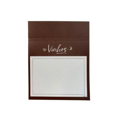 Imagem de Cartaz de Oferta Vinho com Aba 10x13cm Papel Duplex Com 50 Unidades - 