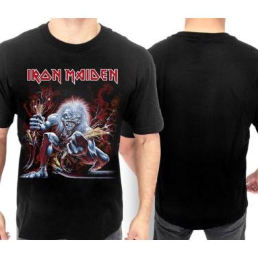 Imagem de Camiseta Iron Maiden Of0092 Consulado Do Rock Oficial Banda, M, Preto