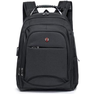 Imagem de Mochila Swissport Masculina Alça Cabo de Aço Reforçada Preta, U