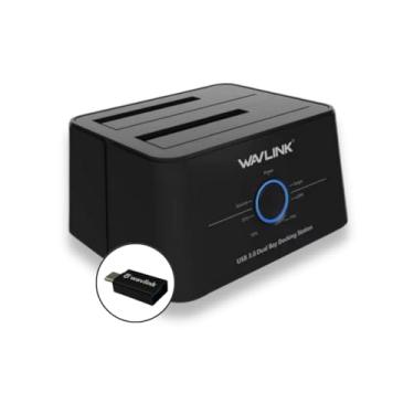 Imagem de Docking Station Duplo 2.5'' & 3.5'', Clona HDD & SSD, USB 3.0 e USB C, WL-ST334UA Wavlink