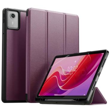 Imagem de YRH Capa para Lenovo Tab M11 com suporte para caneta, capa traseira de TPU macio para tablet Lenovo M11 TB330FU, roxo