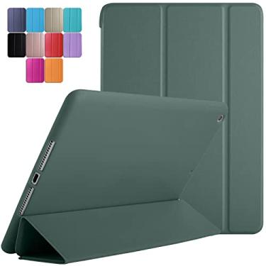 Imagem de DuraSafe Cases iPad Air 1 2013 9,7 polegadas [Air 1st Gen ] A1474 A1475 A1476 MD785LL/A MD788LL/A MD786LL/A MD789LL/A Capa traseira de TPU de silicone macio leve e inteligente - Verde escuro