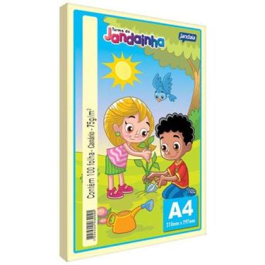 Imagem de Papel Sulfite A4 100 Folhas 75g Amarelo Canario Jandainha - JANDAIA