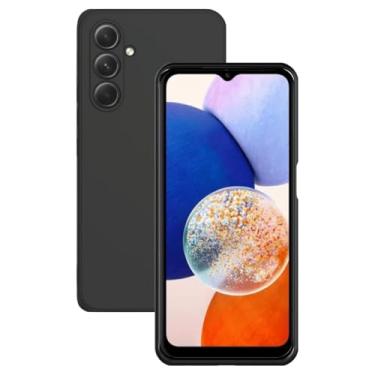 Imagem de Capa Capinha Case Premium Anti Impacto Aveludada Preta com Proteção de Câmera para Samsung Galaxy A14