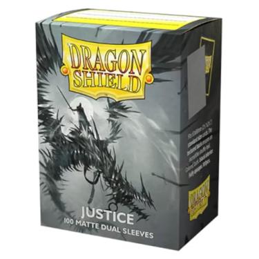 Imagem de 10 Packs Dragon Shield Dual Matte Justice Silver Standard Size 100 ct Card Sleeves Display Case