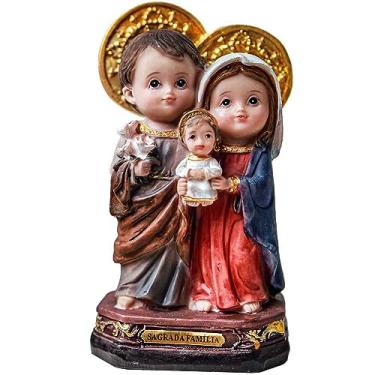 Imagem de Sacro, Imagem Sagrada Família baby resina 12cm importado