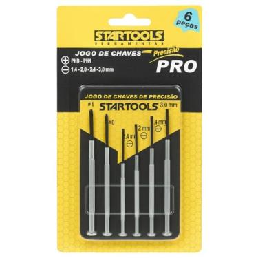 Imagem de Kit Chaves De Precisão 6 Peças Conserto De Eletrônico Celular Óculos Controle Relógio Notebook