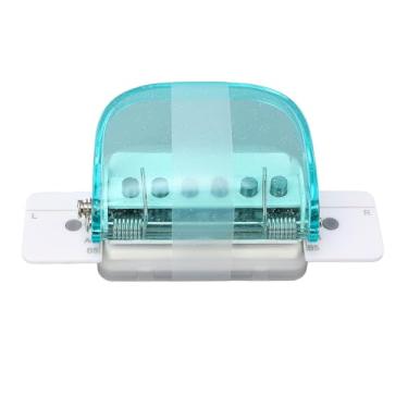 Imagem de Perfurador de Papel Com 6 Furos, Perfurador Portátil Transparente, Máquina de Perfuração Manual de Folhas Soltas para Notebooks Personalizados, Cartões de Scrapbooking, Projetos