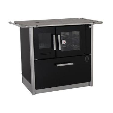 Imagem de Fogão a lenha eclipse direito preto chapa ferro fundido n2 - Fornos Pi