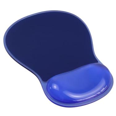Imagem de Ceizext Mouse pad ergonômico de gel refrescante para túnel do carpo com suporte de descanso de pulso e base antiderrapante lindos acessórios de mesa (gel, azul, tamanho único)
