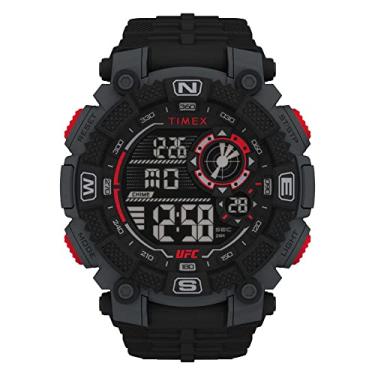 Imagem de Timex Relógio masculino UFC Redemption de 50 mm – Caixa preta com mostrador digital, Preto
