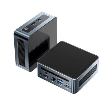 Imagem de Binxarn Mini PC AMD Ryzen 5 5600H - 6C/12T até 4,2GHz, 16GB DDR4 RAM 512GB NVMe SSD, monitores triplos 4K @60Hz (HDMI*2 + Tipo-C), WiFi 6/BT 5.2/LAN, mini computador desktop VESA/escritório/jogos/casa