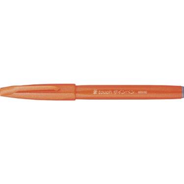 Imagem de Pentel Caneta Fude Touch Sign, laranja, feltro como pincel (SES15C-F)