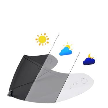 Imagem de ANSUNDA Substituição De Viseira De Capacete R420, Lente De Proteção Facial De Capacete De Motocicleta Colorida Para Capacete R420 (Fotocrômico Transparente)